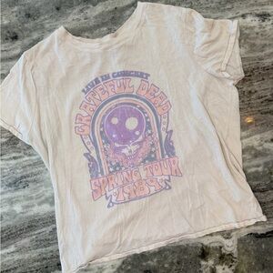 Grateful Dead Oversized Graphic Tee - Cream and Purple
Size XXL